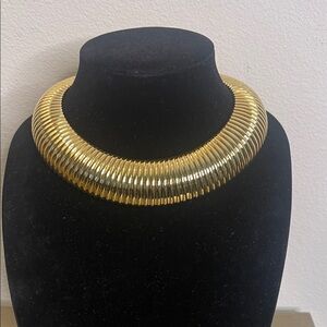 Gold Choker Omega Necklace